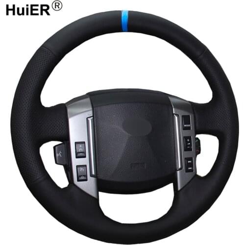 HuiER Hand Sewing Car Steering Wheel Cover Volant Funda Volante For Land Rover Old Range Rover Sport 2005 2006 2007 2008 2009