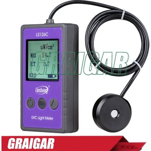 LS126C UV Light Meter Measure the UVC Ultraviolet Intensity UV Intensity Meters Lux Meter UV Radiometers 254nm Wavelength