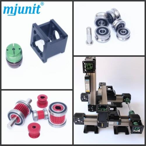 Linear Belt Drive Rail Aluminum Alloy U shape Bearing Slide Unit Guide
