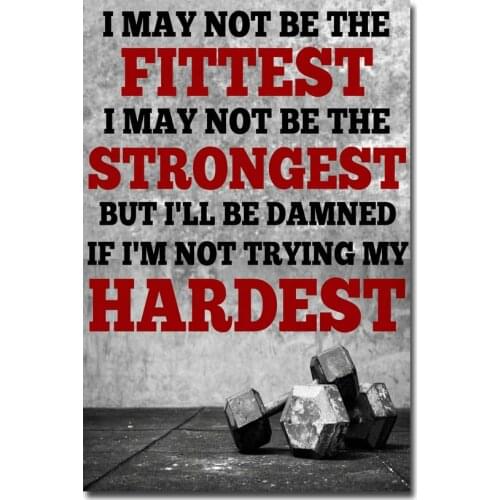 NICOLESHENTING Bodybuilding Motivational Quotes Art Silk Poster 12x18 24x36inch Fitness Exercise Wall Pictures Gym Room 022
