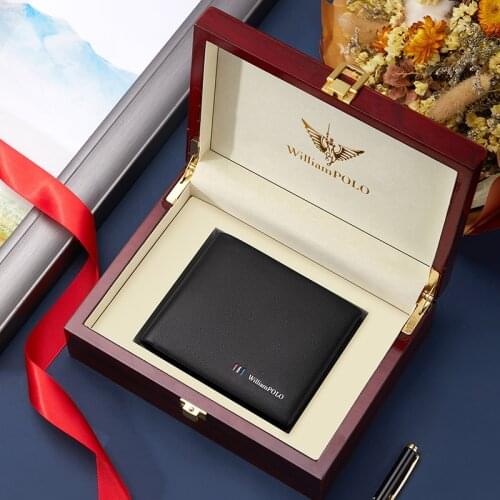New wallet leather multi-card position cowhide ultra-thin soft wallet high-end card bag tide Anti-theft brush WILLIAMPOLO