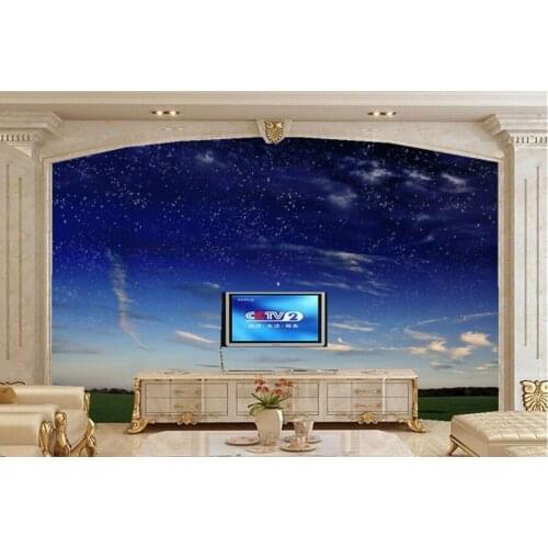 Large murals, papel de parede Sky Stars Clouds Nature wallpapers,bar living room tv sofa wall bedroom wallpaper for walls 3 d