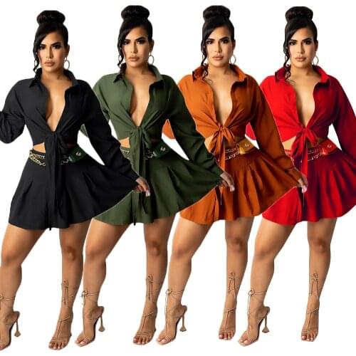 CM2153 Wholesale Itemswoman Pleated Skirts High Waist Casual Skirts Dress Womens Summer Dresses and Skirts