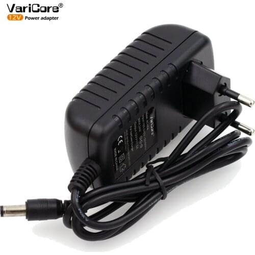VariCore 12V 2A Power Adapter 12V 18650 Battery Charger EU/US Plug DC 5.5* 2.1MM Output Power Supply