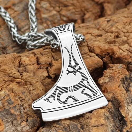 Slavs Dukhobor Stainless steel amulet Deer necklace perun axe pendant necklace
