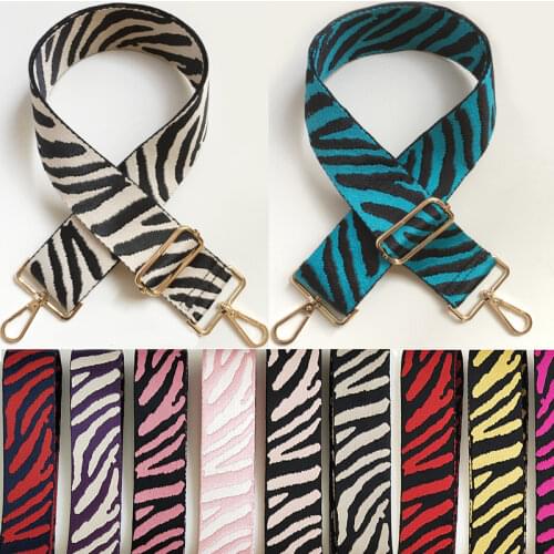Zebra Pattern Bag Strap Women Handbag Belt Wide Shoulder Bag Strap Replacement Strap Accessory Bag Part Adjustable Belt For Bags