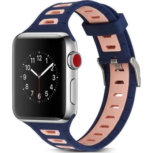 Sport silicone strap for Apple watch 4 band 44mm 40mm iwatch band correa aple watch 42mm 38mm wrist bracelet watch accessories