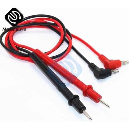 Multimeter Cable Test Pen 1000V 10A 72cm for Standard Instrument with Standard 4 mm Banana Plug Multimeter Pen-Black Red 830