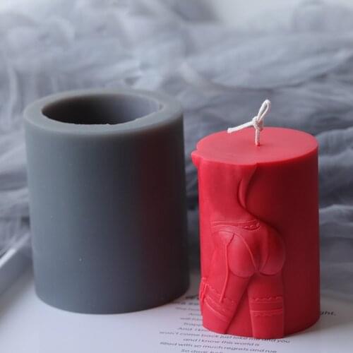 Sexy Girl Body Candle Silicone Mold Cylinder Handmade Sexy Candle Making Wax Mold Silicone Sexy Temptation Woman Candle Molds