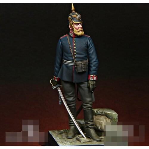 1/24 Prussian Foot Guard Hauptman, 1870, Resin Model figure GK, Unassembled and unpainted kit