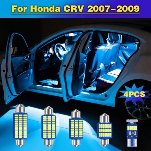4PCS LED Bulb Car Interior Dome Reading Light Trunk Lamp For Honda CRV CR V CR-V 2007 2008 2009 Accessories