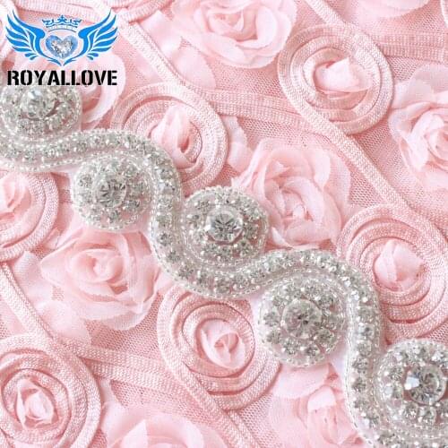 5Yards/lot) Crystal Clear Rhinestone Trim Bridal Sash Wedding Belt Trim Crystal Beaded Bridal Accessories Headbands Jewelry