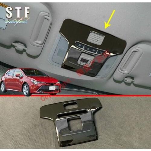 ABS Chrome Black Interior Lights Reading Lights Cover Black Trim For Toyota Corolla Hatchback Auris Sport 2019 2020