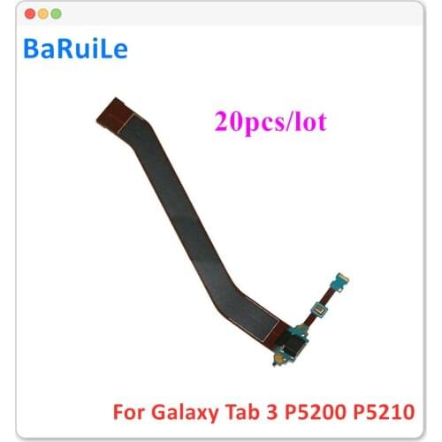 BaRuiLe 20pcs For Tab3 P5200 charging flex cable USB dock connector charger port for Samsung Galaxy Tab 3 P5210