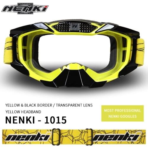 Free shipping 1pcs NENKI Motorbike Off-Road Motocross Sports ATV Dirt Bikes Motorcycle Goggles Eyewear Clear Lens