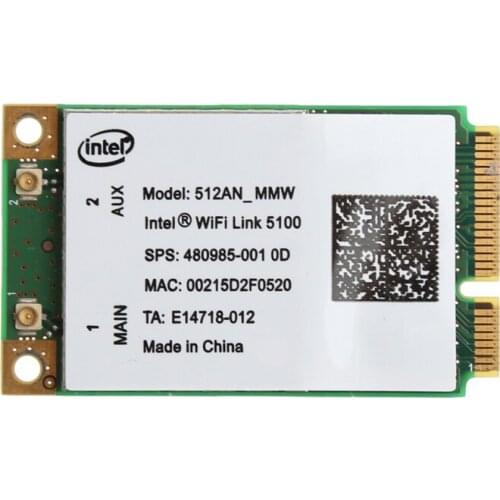 For Link Intel 5100 WIFI 512AN_MMW 300M Mini PCI-E Wireless WLAN Card 2.4/5GHz