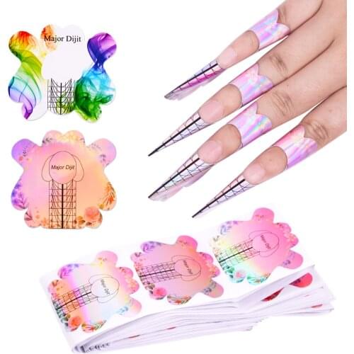 100pcs/pack Professional French Tips Nail Forms Stickers for Extension Gel Acrylic Tips Extension Nails Builder