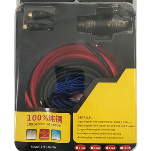Hot Selling1500W 6GA Car Audio Subwoofer Amplifier AMP Wiring Fuse Holder Wire Cable Kit