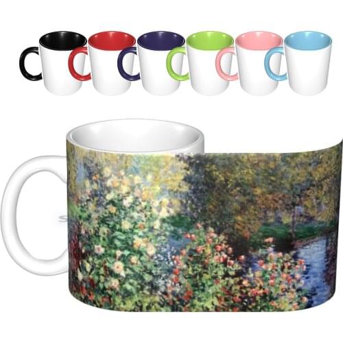 Claude Corner Of The Garden At Montgeron Ceramic Mugs Coffee Cups Milk Tea Mug Colorful Claude Nature Landscape Landscapes Post