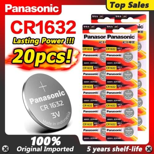 20pc cr1632 3v button battery lithium battery BR1632 ECR1632 DL1632 KCR1632 LM1632 KL1632 lithium button battery coin battery