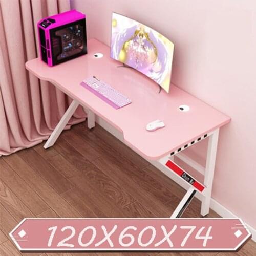 Cute pink gaming table desktop computer table bedroom girl live broadcast table combination fashion live desk