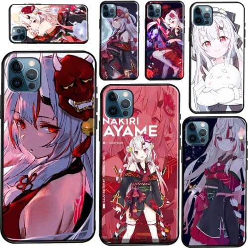 Nakiri Ayame Hololive Anime Soft Phone Case For iPhone 11 Pro Max 12 Mini 6S 7 8 Plus X XR XS Max 5S SE 2020 Fundas