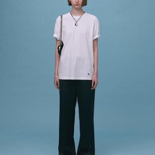 2021 Spring and Summer New Korean Leisure Sports Basic Men and Women Black and White Cotton Bottoming Short-sleeved T-shirt