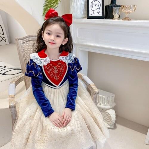 2021 Autumn baby dress long sleeve princess party dress high quality sweet kids clothing