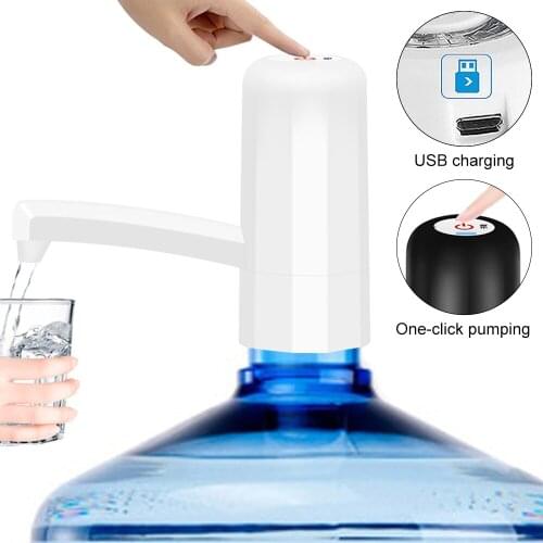 Portable Mini Push-button Rechargeable Electric Dispenser Water Pump with USB Cable and 304 Stainless Steel Tube for Barrelled