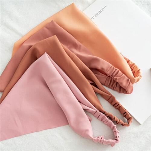 Headbands For Hair Woman Elastic Turban Hair Band Hair Accessories Cute Fashion Headwrap Headwear New Female Triangle Hair Scarf