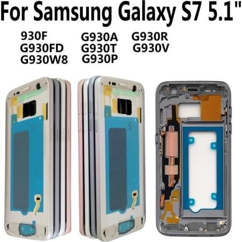 100% New For Samsung Galaxy S7 5.1" G930 G930F G930W8 G930A G930T G930P G930V G930R Front Middle LCD Screen Housing Frame Bezel