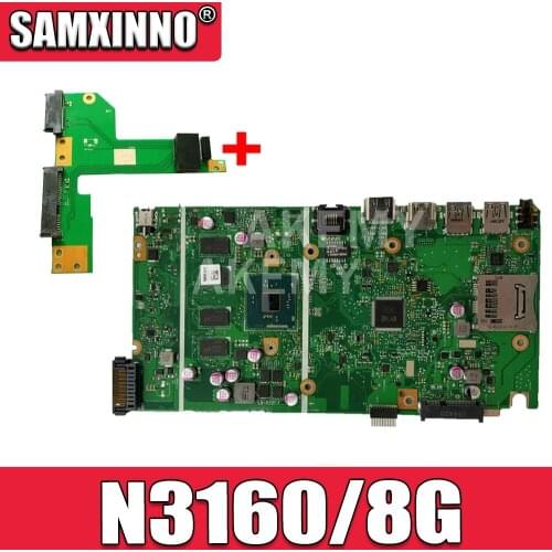 SAMXINNO For ASUS VivoBook Max X541NA-PD1003Y laptop motherboard X541NA mainboard X541N motherboard test 100% OK N3160U 8GB RAM
