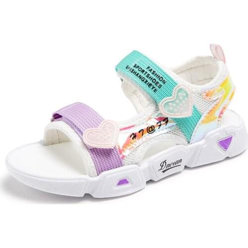 2021 Cool Summer Children Slippers Kid Girls Cute Beach Sandals Slippers Flip Flops Shoes Flower Flats Platform Heels Shoes