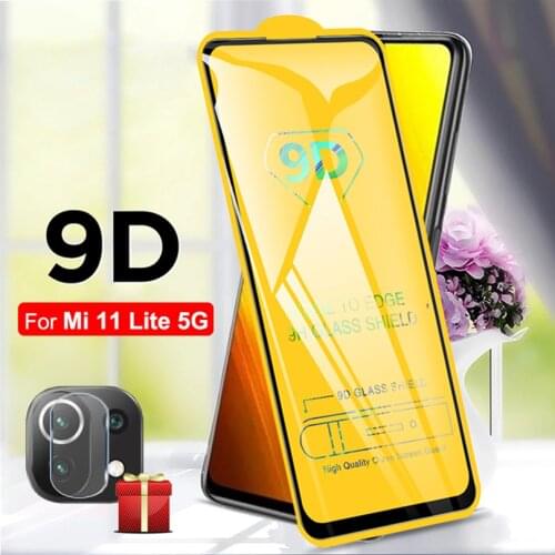 9D Screen Guard Glass for Mi 11 Lite Screen Protector Camera Film Xiaomi 11i Mi 11X Pro Protective Glass on Xiaomi Mi 11 Lite 5G