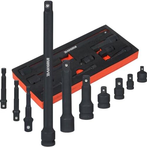 10 Pcs Impact Driver Screwdriver Socket Adapter Drive Impact Extension Bar & Adapter Set 3 / 5 / 10 Inch Power Drill Adapter