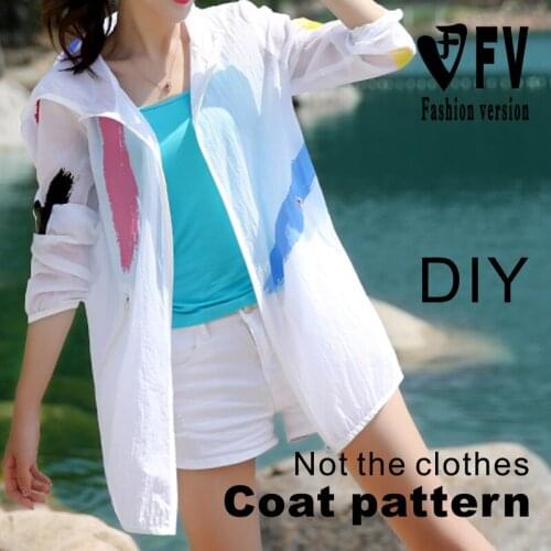 Outdoor sunscreen windbreaker paper pattern fishing clothes air-conditioning shirt 1:1 clothing cutting design drawing BWT-65