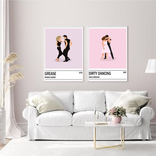 Vintage Pulp Fiction Poster Classic Dirty Dancing Movie Print Abstract Minimalist Canvas Painting Wall Pictures Home Decor