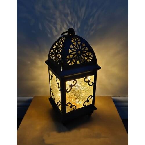 Retro European Iron Windproof Candle Stand Glass Hanging Candlestick Lantern Holder Church Wedding Home Party Ornaments