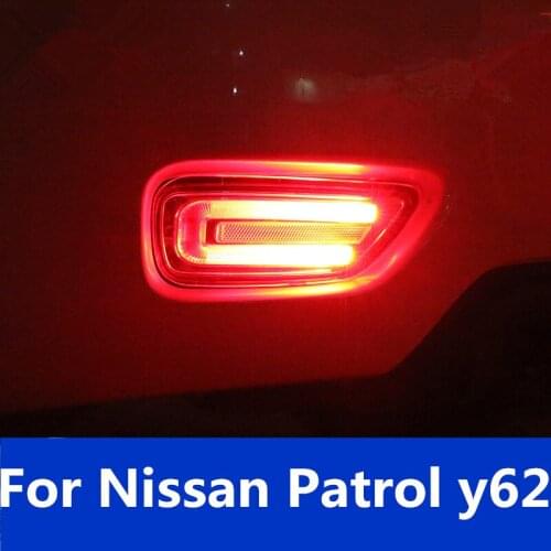 Rear bumper lamp modified LED brake light rear fog light anti-tailing Rear-end light car Accessories For Nissan Patrol y62