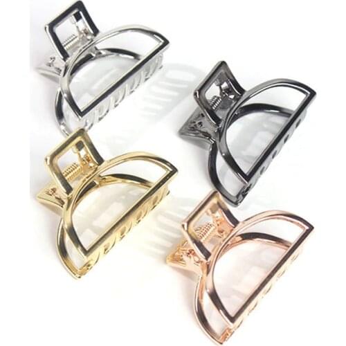 2020 Women Girls Geometric Hair Claw Clamps Hair Crab Star Shape Hair Clip Claws Solid Color Accessories Hairpin Large/Mini Size