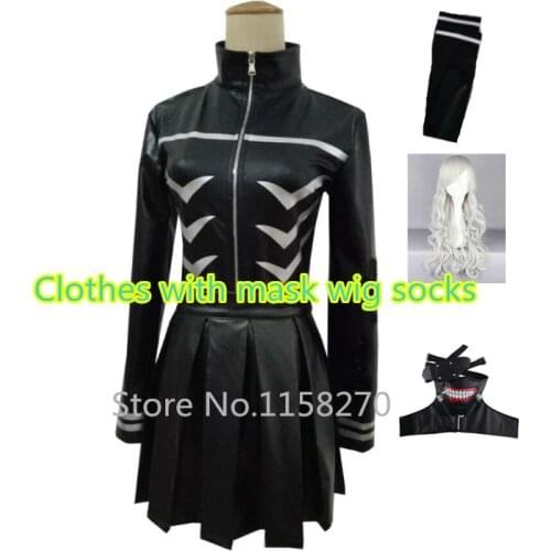 Tokyo Ghoul Ken Kaneki transformation woman Cosplay female Costume Clothes full set