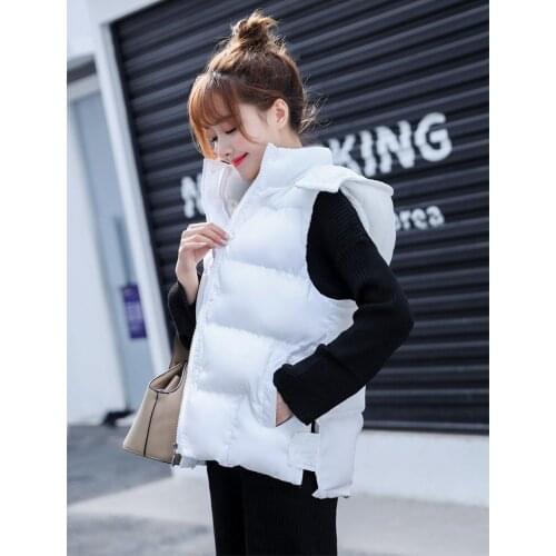 Winter Vest Coat Women Cotton Padded Womens Windproof Warm Waistcoat Sleeveless Female Slim Vest