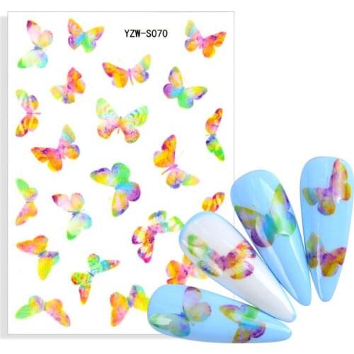 1pcs Nail Art 3D Nail Sticker Butterfly Colorful Nail Decals Fairy Tales Nail Transfer Decals Nail Decorations DIY Design