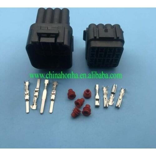 10 pcs 16 Pin/Way Waterproof Electrical Wire Connector male female Plug auto connectors free shipping