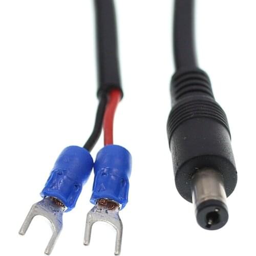 10 pcs DC power adapter cable, 10A thick pure copper core wire 5.5x2.1mm elbow DC power cable 0.8m 5.5*2.1 Tail connection fork