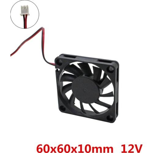 10pcs/lot 60x60x10mm 6010 12V Brushless 6cm DC Fans cooling fan radiator cooler