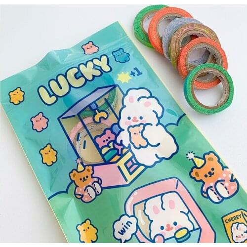 10Pcs 22.3*13.5CM Cute Rabbit Cute Rabbit Zipper Pouches For Jewelry Cookie Storage Gift Packaging Little Plastic Bags