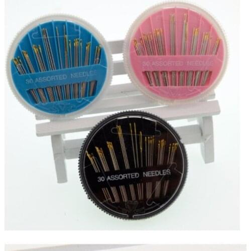30PCS/Box Assorted Hand Sewing Needles Embroidery Mending Craft Quilt Case Punch Needle Crochet Kit Needle Threader