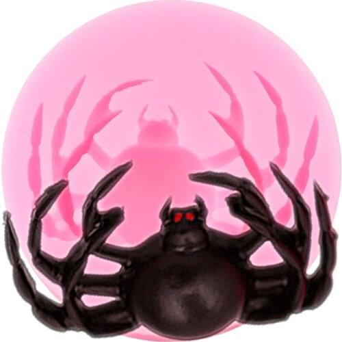 3D Spider Silicone Mold Halloween Party Fondant Cake Decorating Tools Cupcake Chocolate Candy Mould Jewelry Resin Clay Moulds