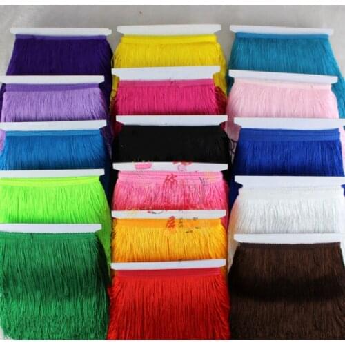 15CM Width Polyester Tassel lace Fringe Trim For DIY Latin Dress Lace 5 yards/Lot